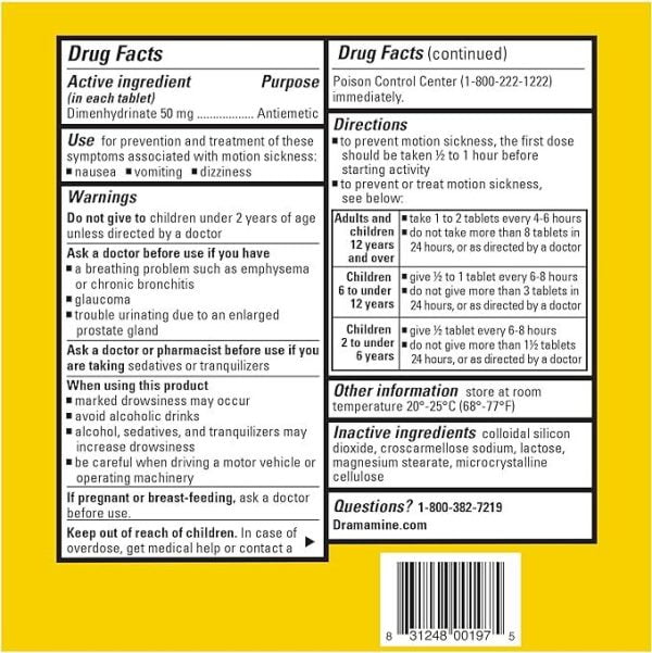 Dramamine Tablets - Image 2